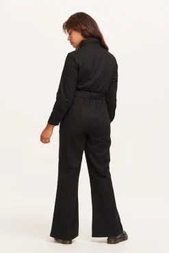 Sale Maggie - Cotton Jumpsuit in Black All Jumpsuits