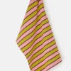 Best Matias - Tea Towel in Pink & Berry Stripe Waffle Cotton All Accessories|Homeware