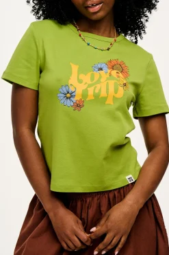 Fashion Maya - Cotton Tee in Love Trip Print All Tops & Tees|Short Sleeve Tops