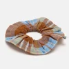 Clearance Mimmi - Oversized Scrunchie in Brown & Blue Alastair Tartan Print All Accessories|Hats & Hair