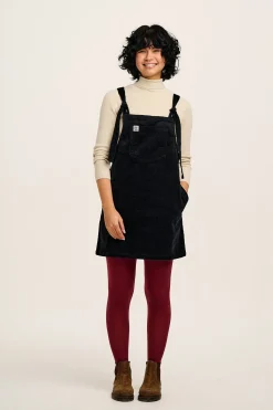 Hot Mini Pini - Corduroy Dress in Black All Dresses & Skirts