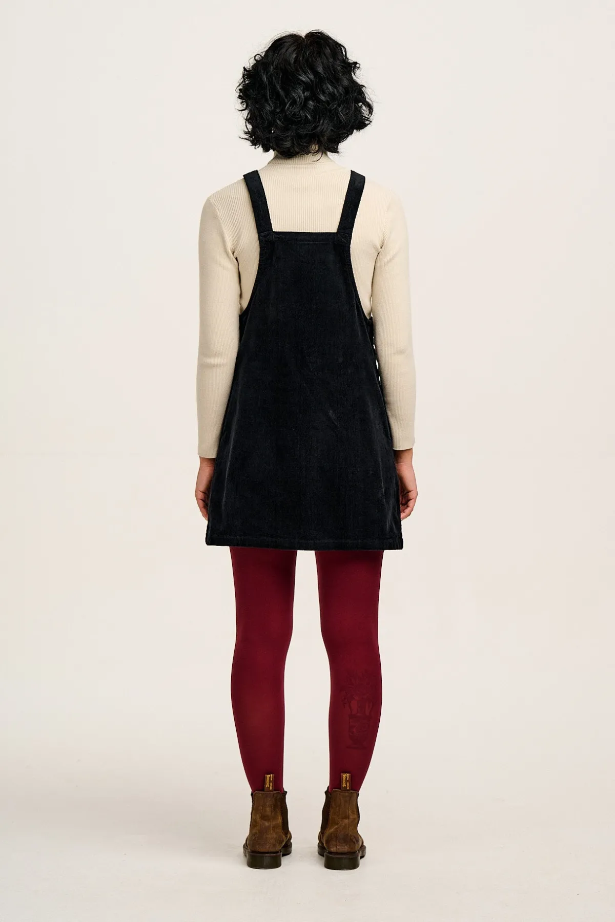 Hot Mini Pini - Corduroy Dress in Black All Dresses & Skirts