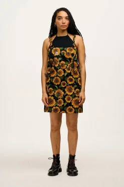 New Mini Pini - Twill Dress in Sunflower Print All Dresses & Skirts