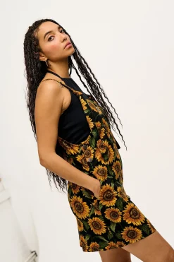 New Mini Pini - Twill Dress in Sunflower Print All Dresses & Skirts