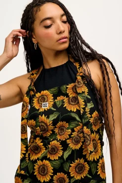New Mini Pini - Twill Dress in Sunflower Print All Dresses & Skirts