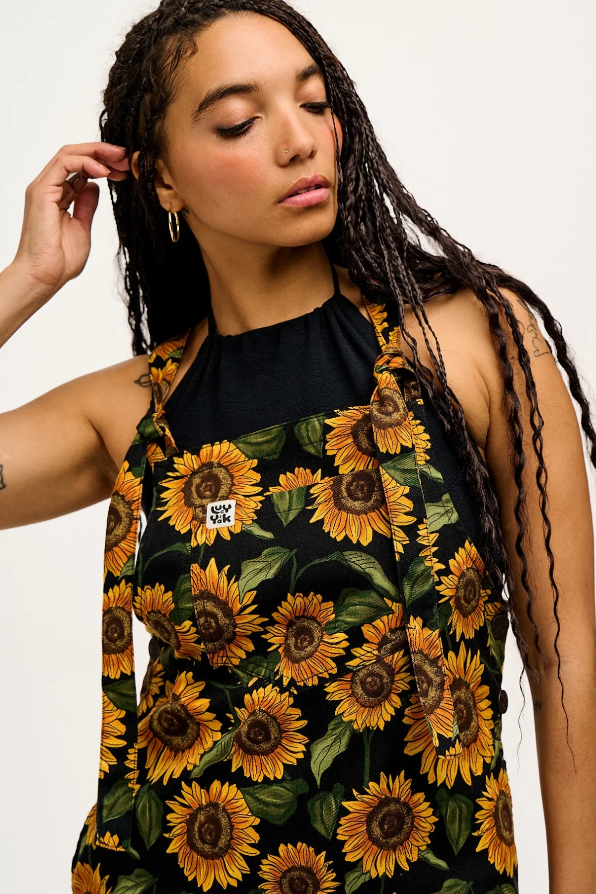 New Mini Pini - Twill Dress in Sunflower Print All Dresses & Skirts