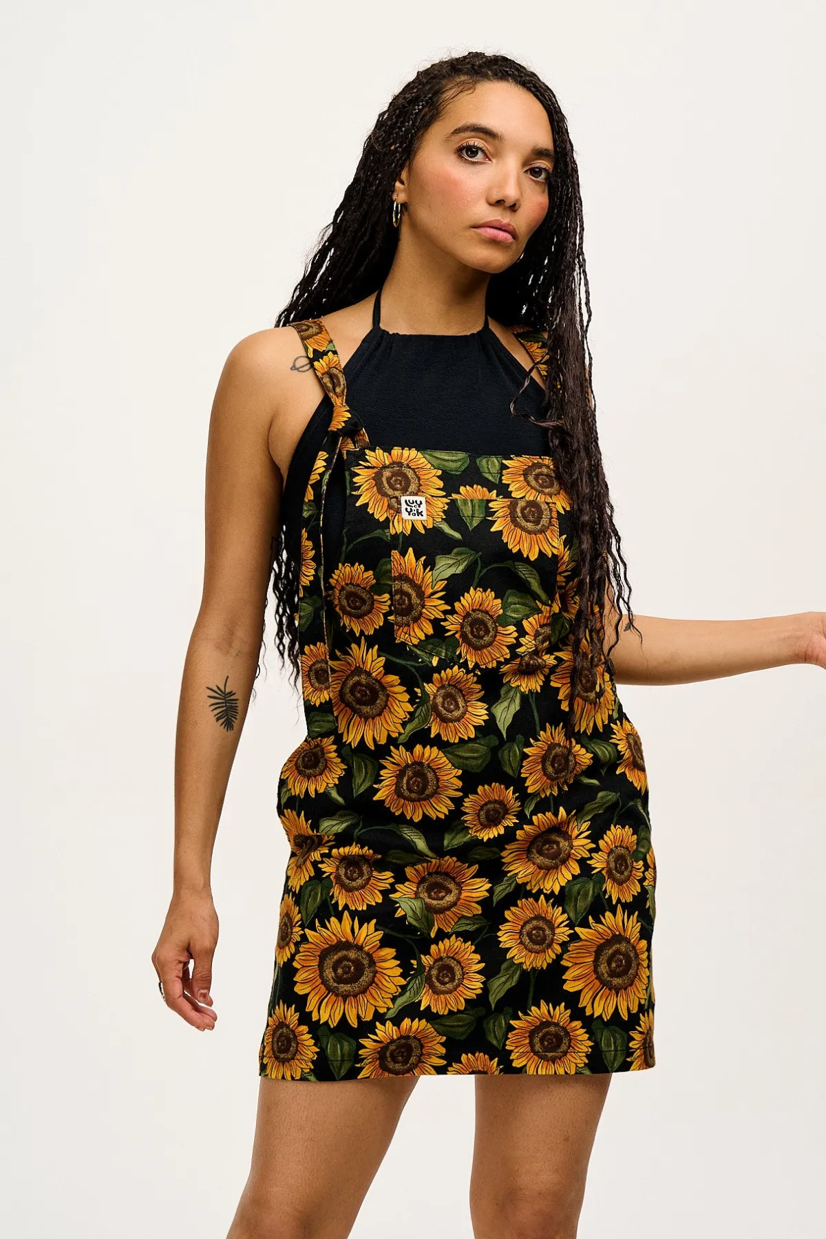New Mini Pini - Twill Dress in Sunflower Print All Dresses & Skirts