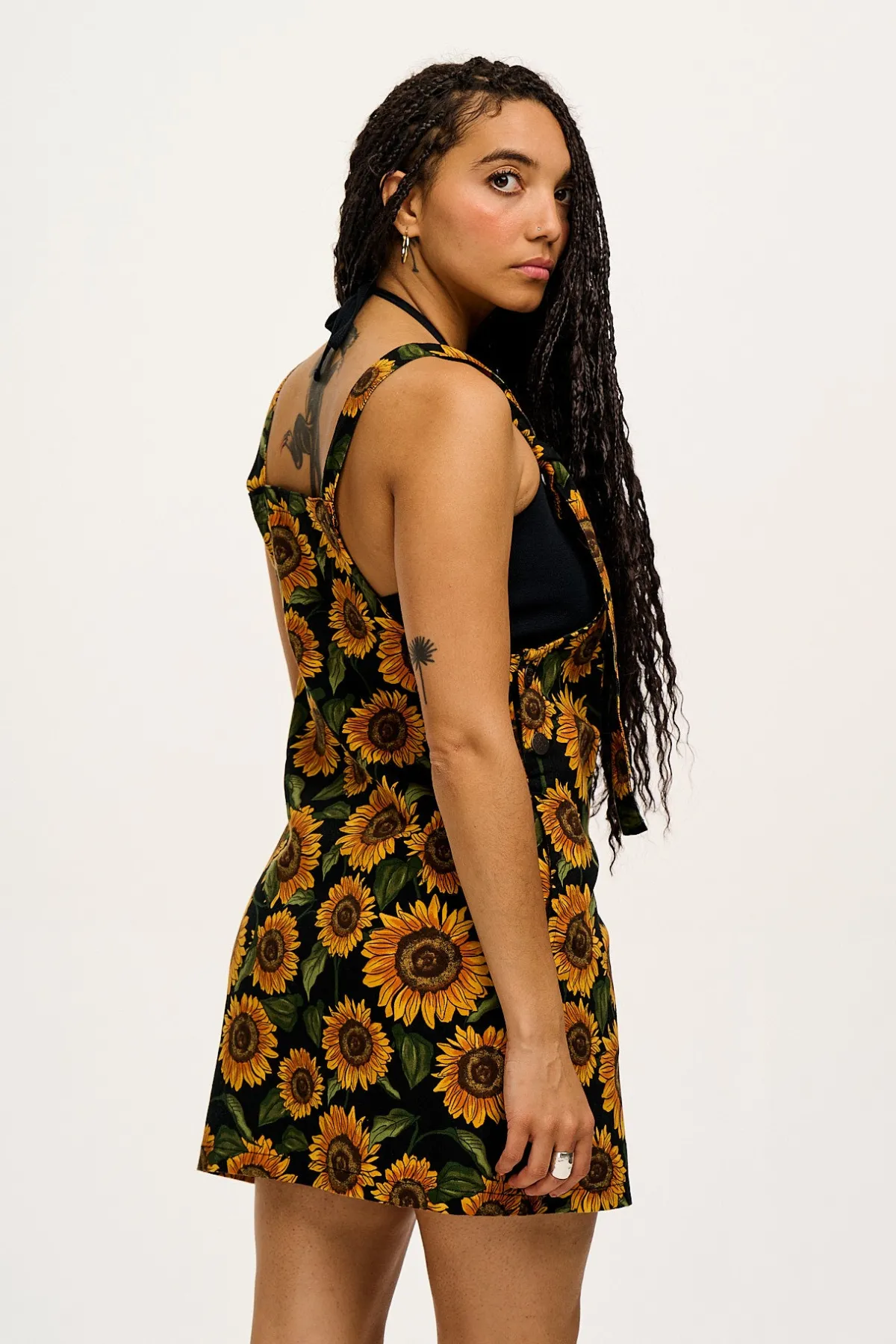 New Mini Pini - Twill Dress in Sunflower Print All Dresses & Skirts