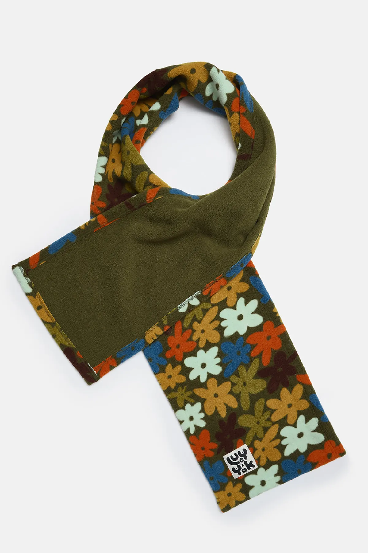 Best Ola - Polar Fleece Scarf in Bubble Floral Print All Accessories|Scarves