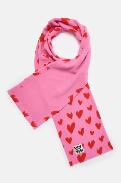 Fashion Ola - Polar Fleece Scarf in Pink Heart Cupid Print All Accessories|Scarves