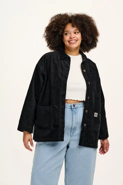 Discount Olly - Corduroy Jacket in Black All Outerwear & Knitwear|Jackets