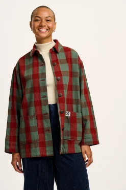 Hot Olly - Twill Jacket in Green & Red Houston Tartan Print All Outerwear & Knitwear|Jackets