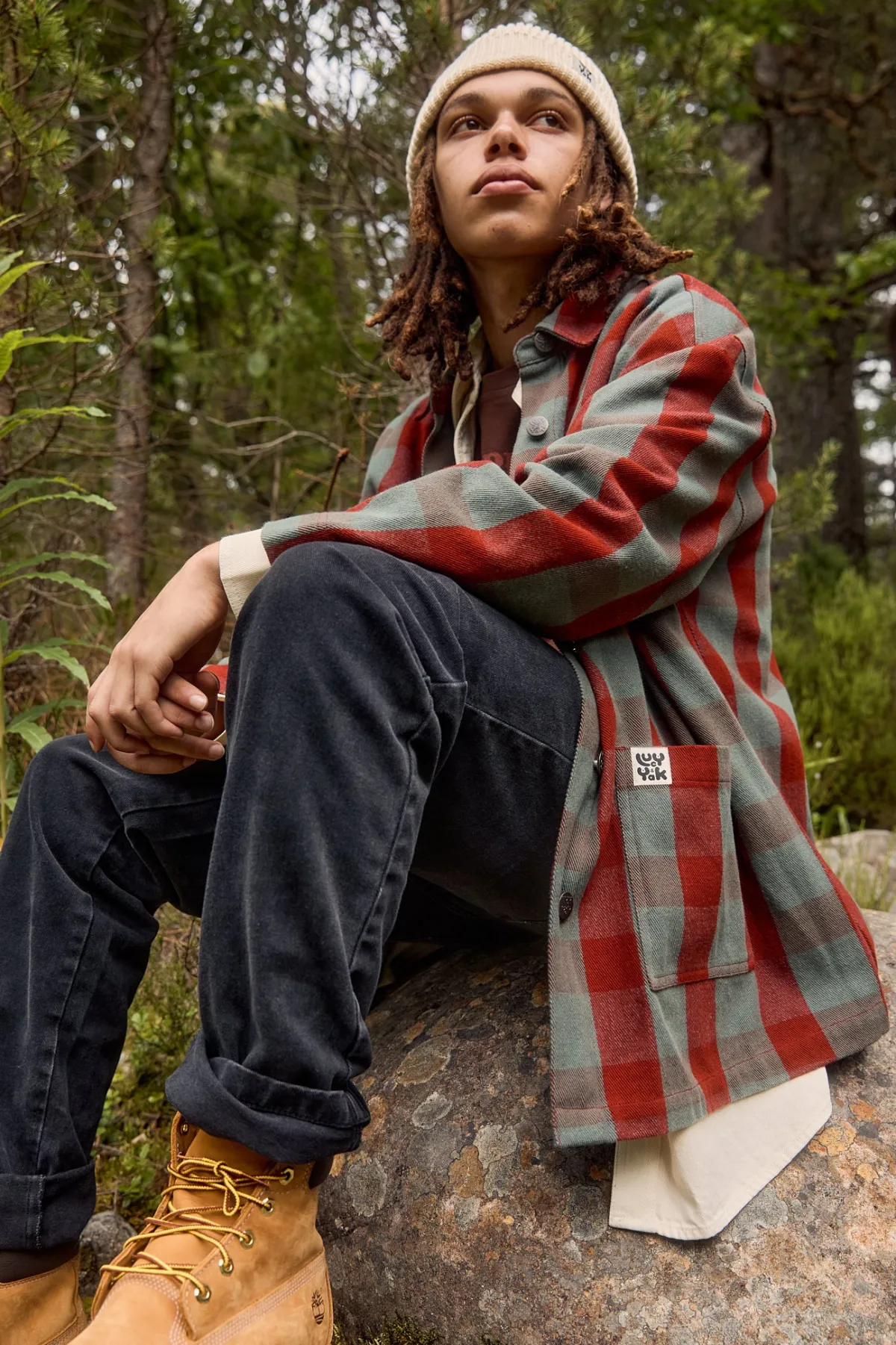 Hot Olly - Twill Jacket in Green & Red Houston Tartan Print All Outerwear & Knitwear|Jackets