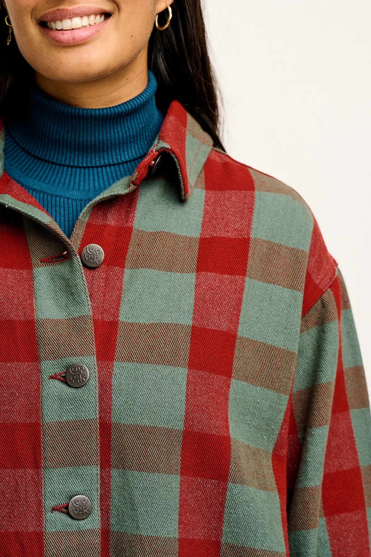 Hot Olly - Twill Jacket in Green & Red Houston Tartan Print All Outerwear & Knitwear|Jackets