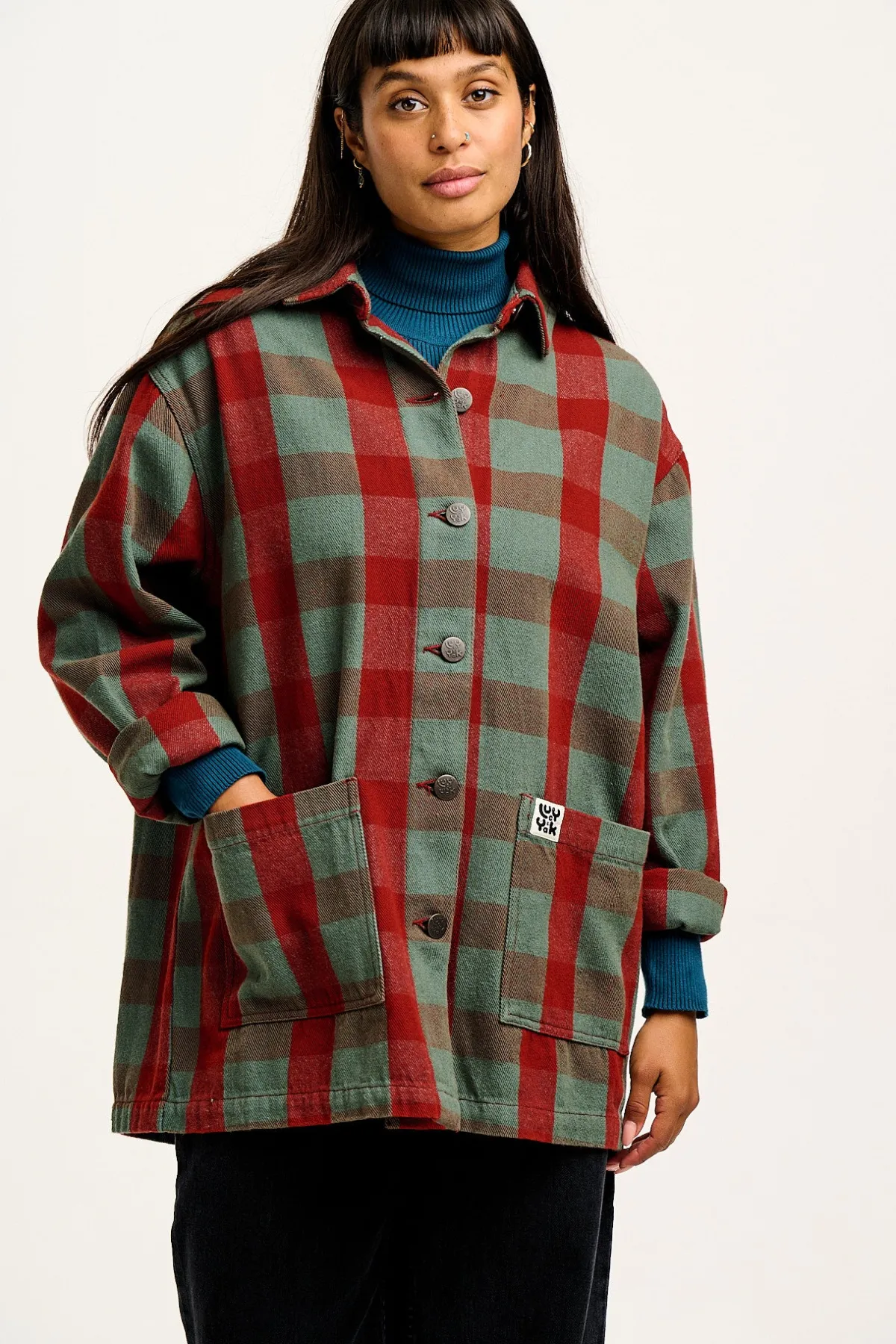 Hot Olly - Twill Jacket in Green & Red Houston Tartan Print All Outerwear & Knitwear|Jackets