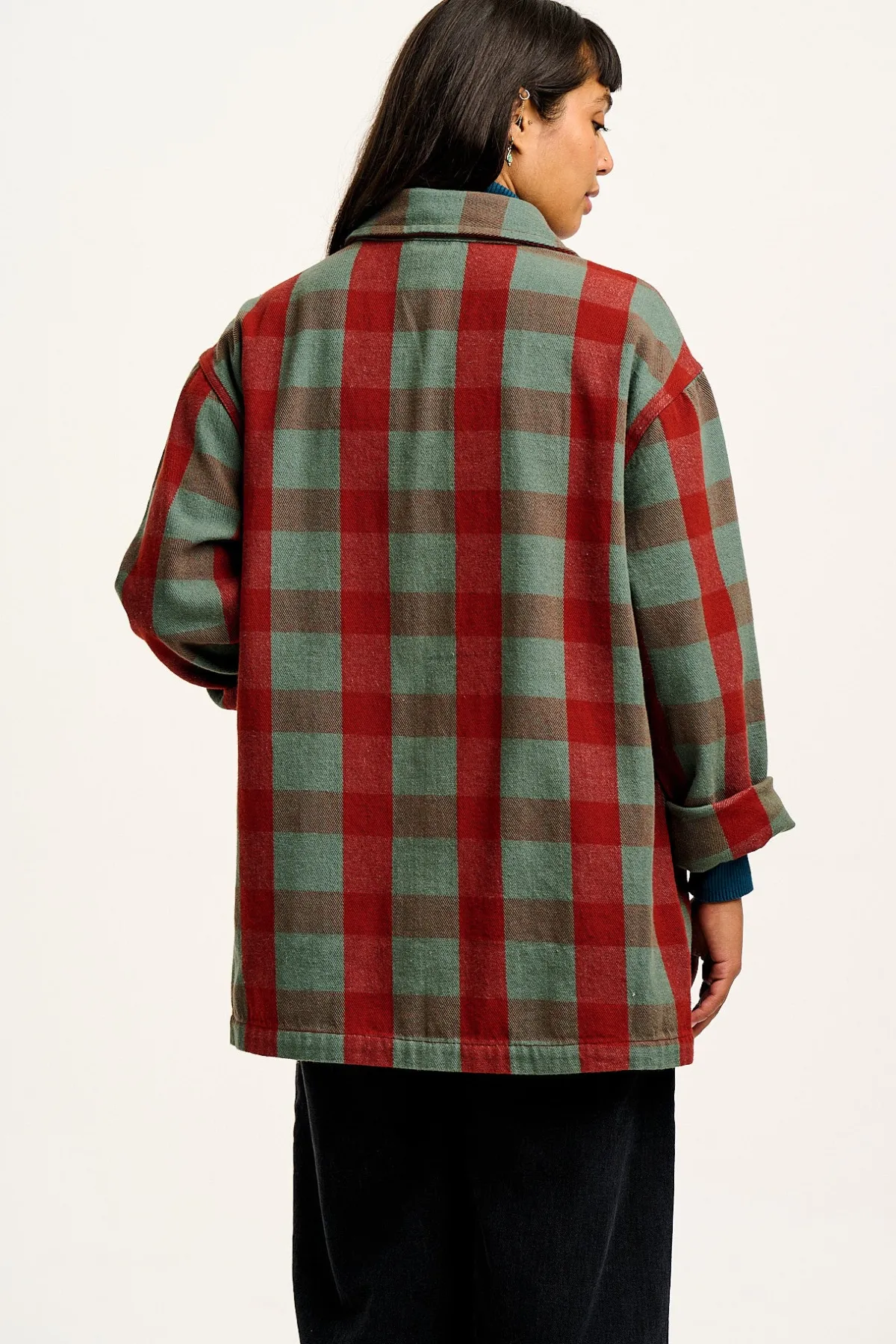Hot Olly - Twill Jacket in Green & Red Houston Tartan Print All Outerwear & Knitwear|Jackets