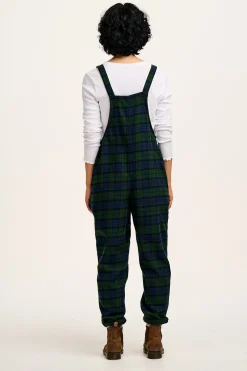 Sale Original - Brushed Cotton Dungarees in Blue & Green Wilderness Tartan All Dungarees|The Original - Tapered