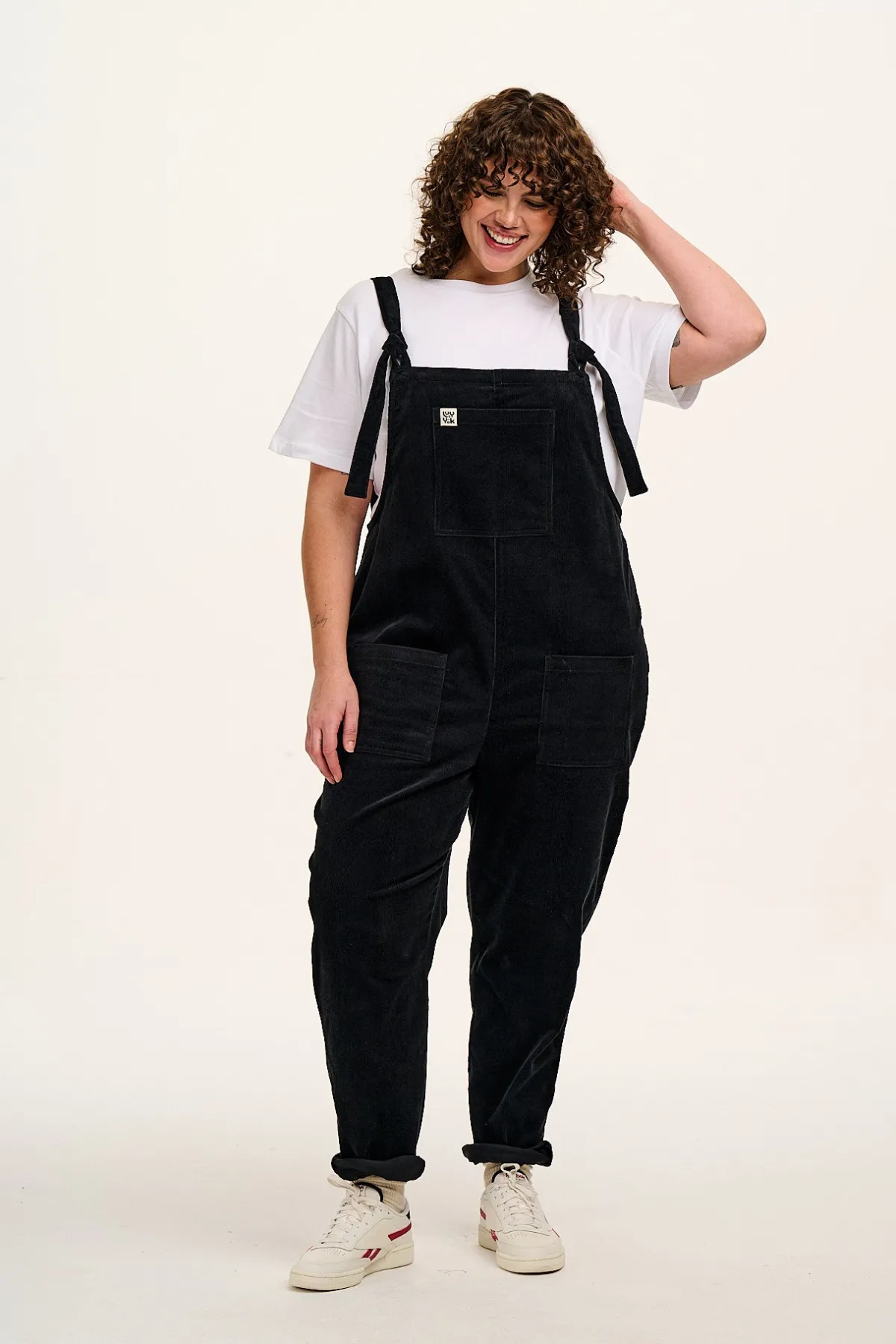Clearance Original - Corduroy Dungarees in Black All Dungarees|Tall Range