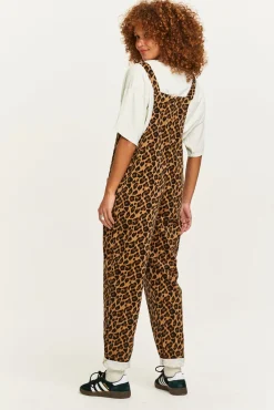 Online Original - Corduroy Dungarees in Leopard Print All Dungarees|Tall Range