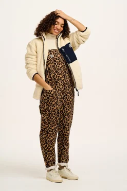 Online Original - Corduroy Dungarees in Leopard Print All Dungarees|Tall Range