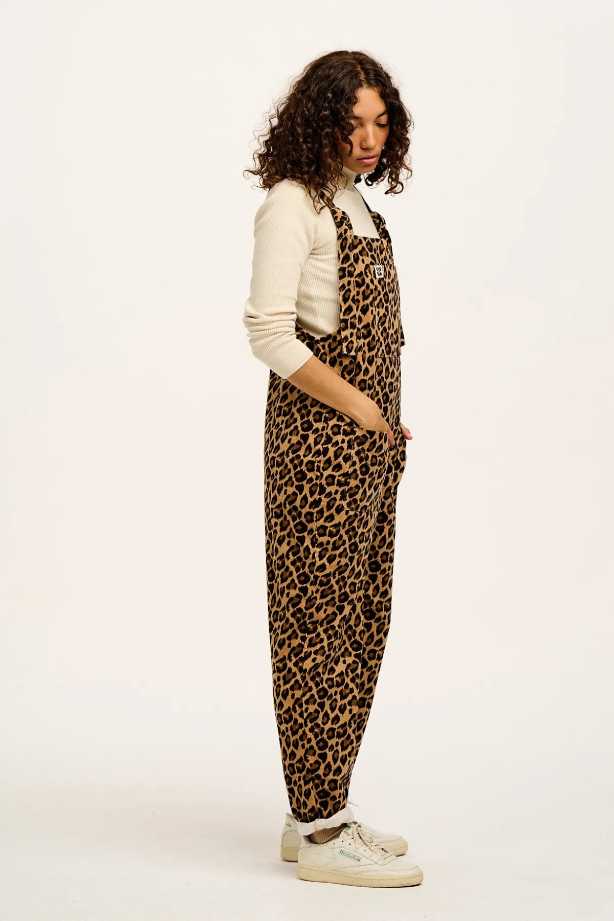 Online Original - Corduroy Dungarees in Leopard Print All Dungarees|Tall Range