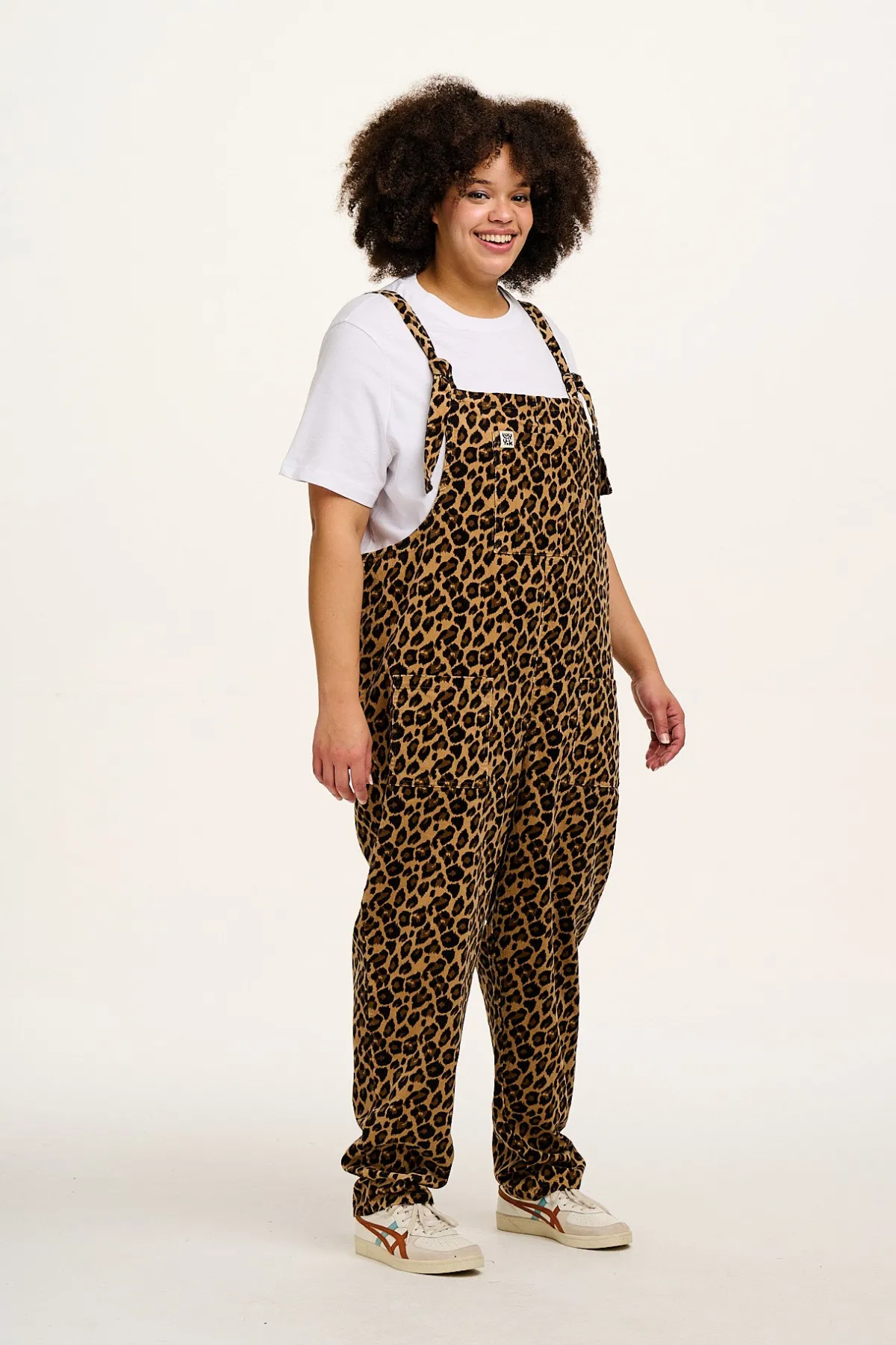 Online Original - Corduroy Dungarees in Leopard Print All Dungarees|Tall Range