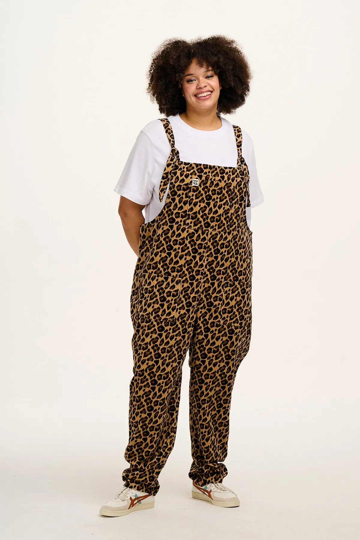 Online Original - Corduroy Dungarees in Leopard Print All Dungarees|Tall Range