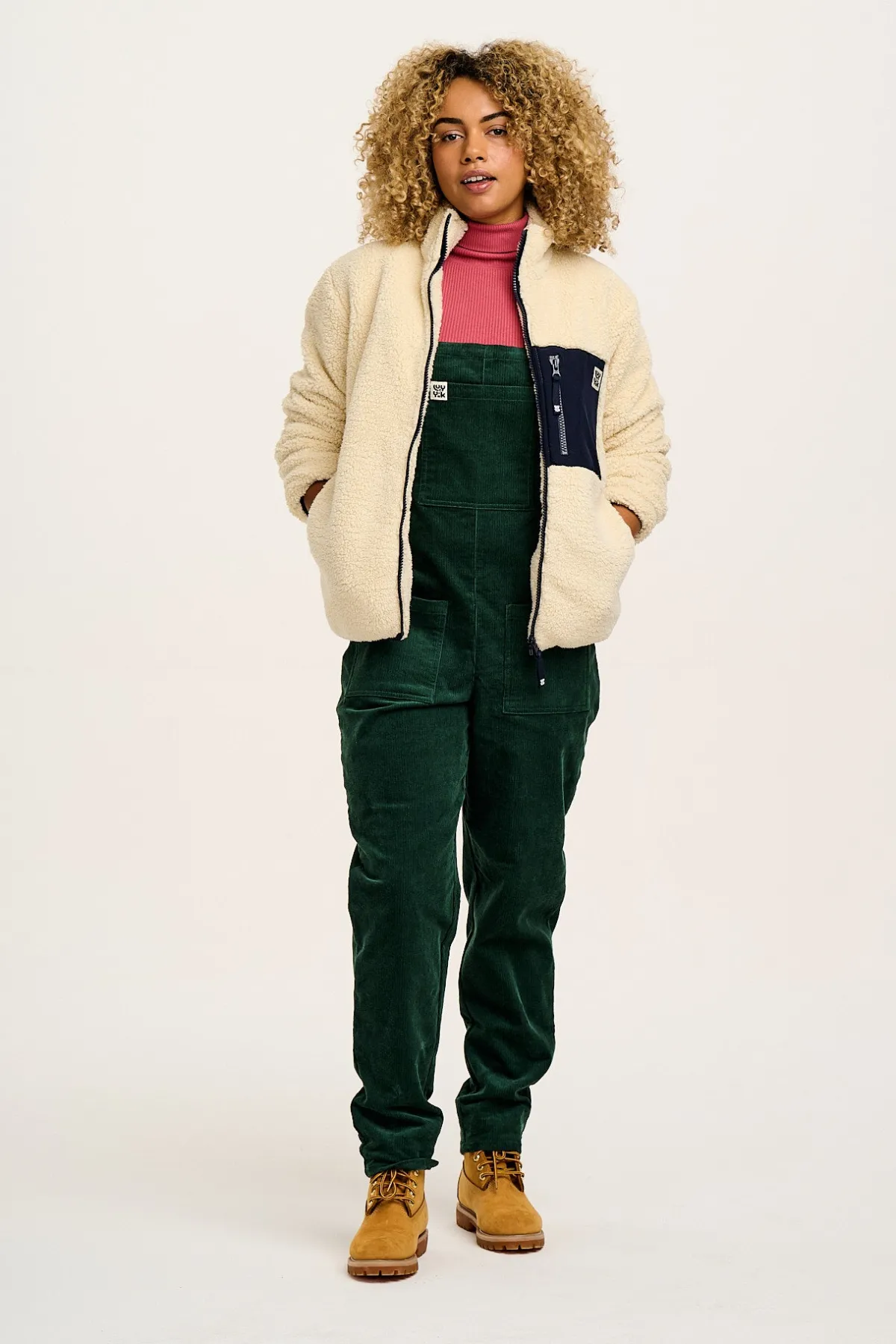 Discount Original - Corduroy Dungarees in Posy Green All Dungarees|Tall Range