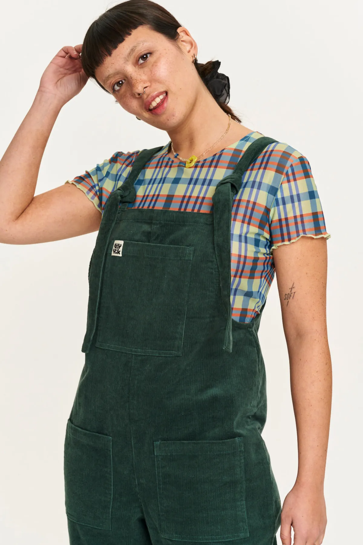 Discount Original - Corduroy Dungarees in Posy Green All Dungarees|Tall Range