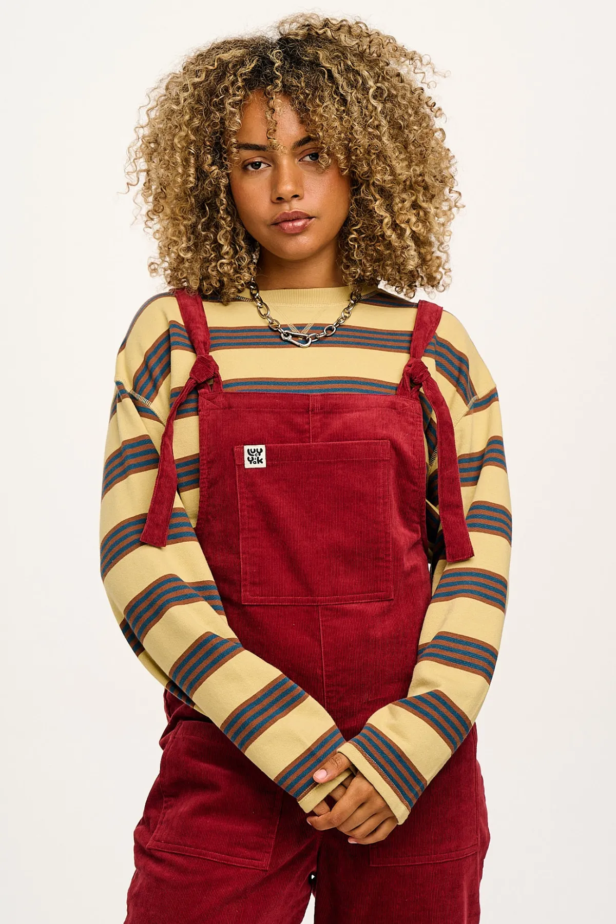 Sale Original - Corduroy Dungarees in Maroon All Dungarees|The Original - Tapered