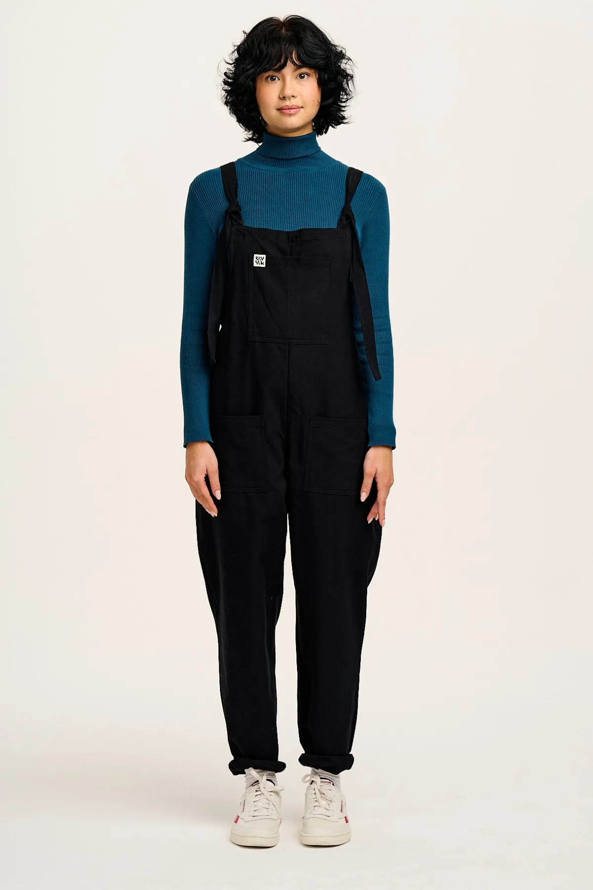 Best Original - Cotton Dungarees in Black All Dungarees|Petite Range
