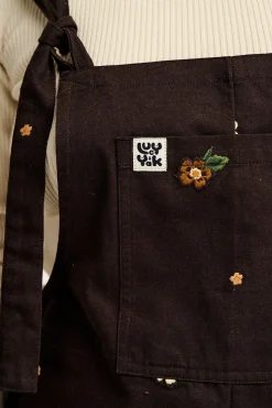 Discount Original - Cotton Dungarees in Brown with Clara Embroidery All Dungarees|The Original - Tapered