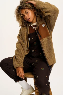 Discount Original - Cotton Dungarees in Brown with Clara Embroidery All Dungarees|The Original - Tapered