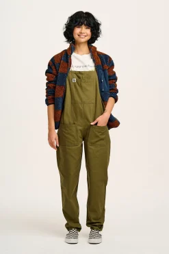 Hot Original - Cotton Dungarees in Dark Olive All Dungarees|Workwear Dungarees