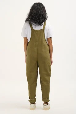 Hot Original - Cotton Dungarees in Dark Olive All Dungarees|Workwear Dungarees