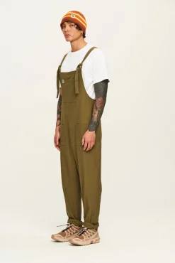 Hot Original - Cotton Dungarees in Dark Olive All Dungarees|Workwear Dungarees