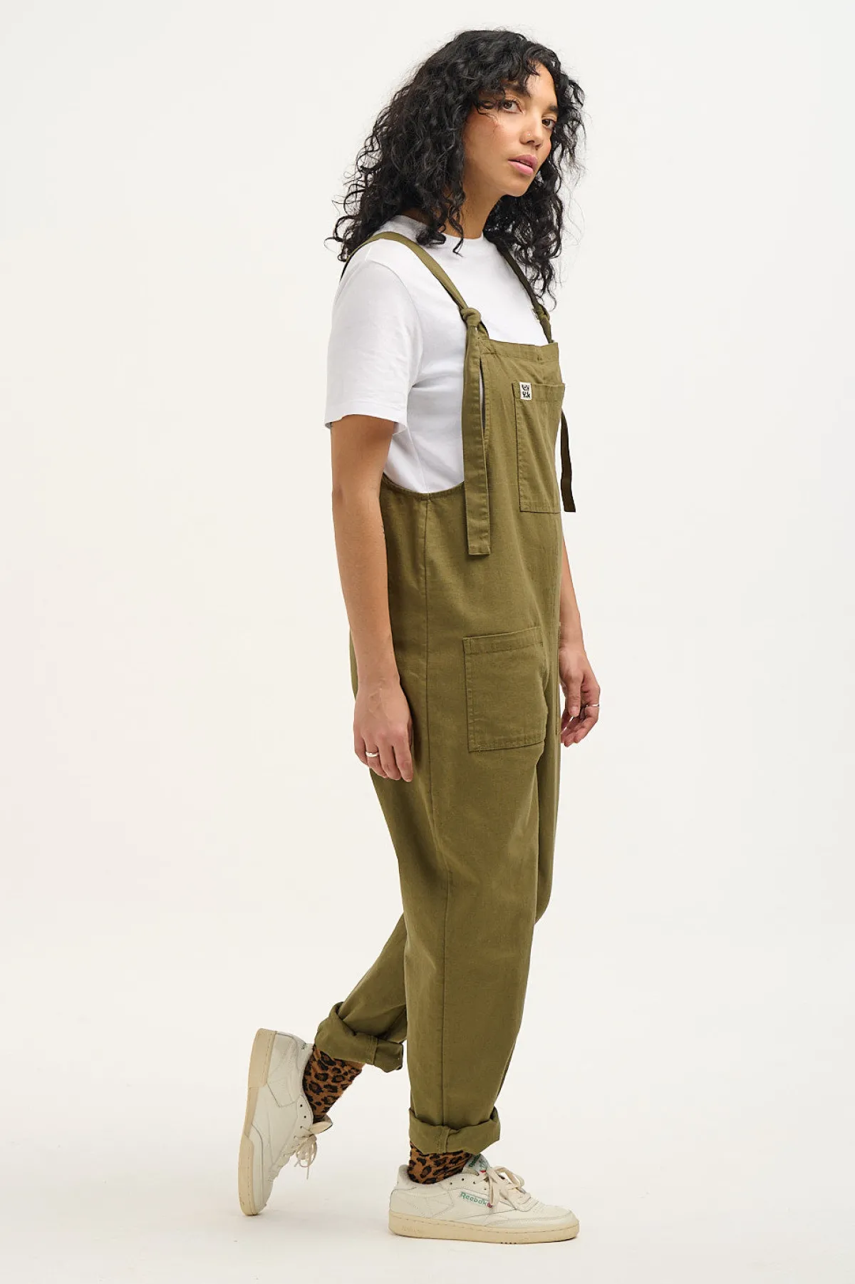 Hot Original - Cotton Dungarees in Dark Olive All Dungarees|Workwear Dungarees