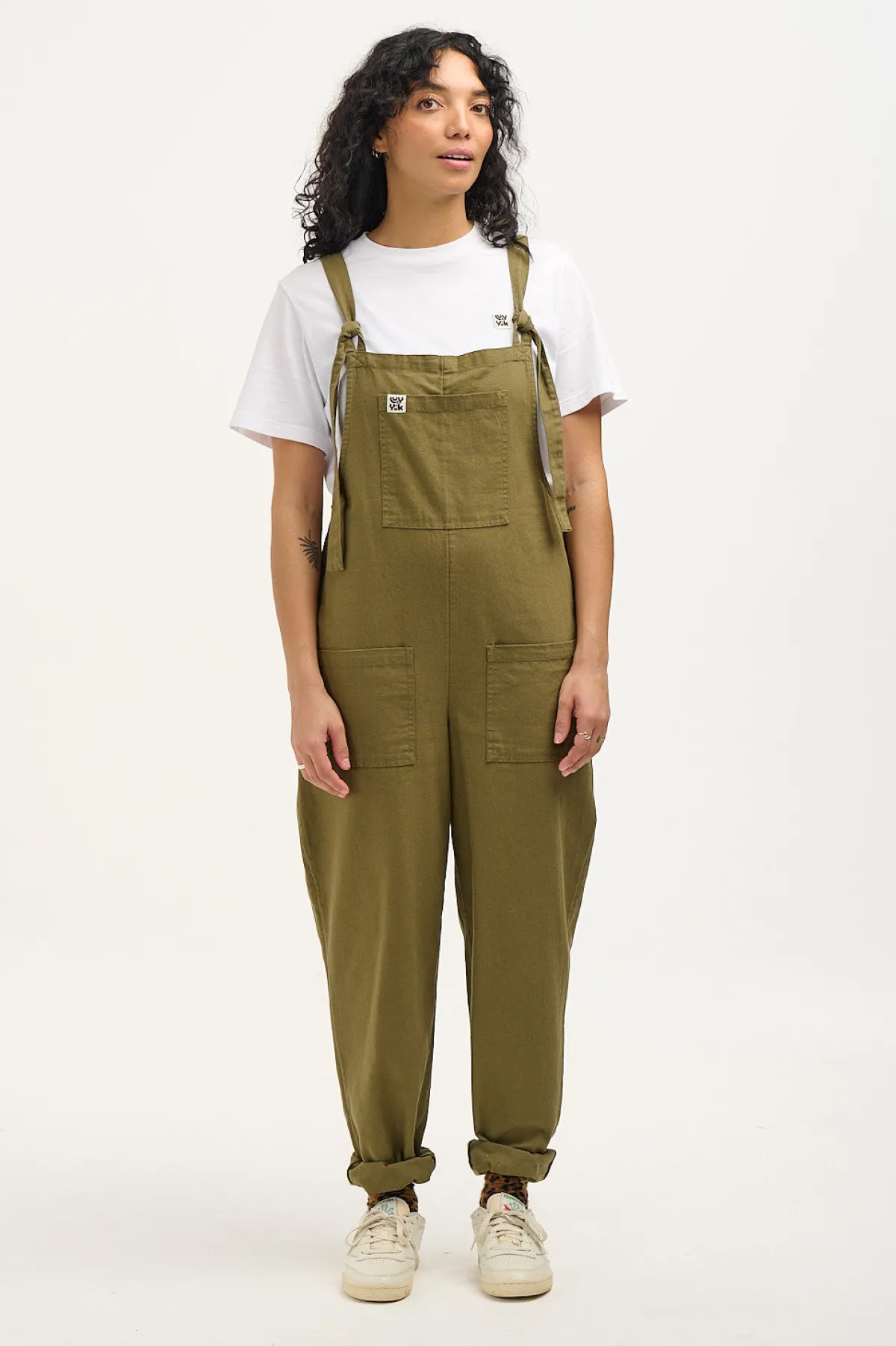 Hot Original - Cotton Dungarees in Dark Olive All Dungarees|Workwear Dungarees