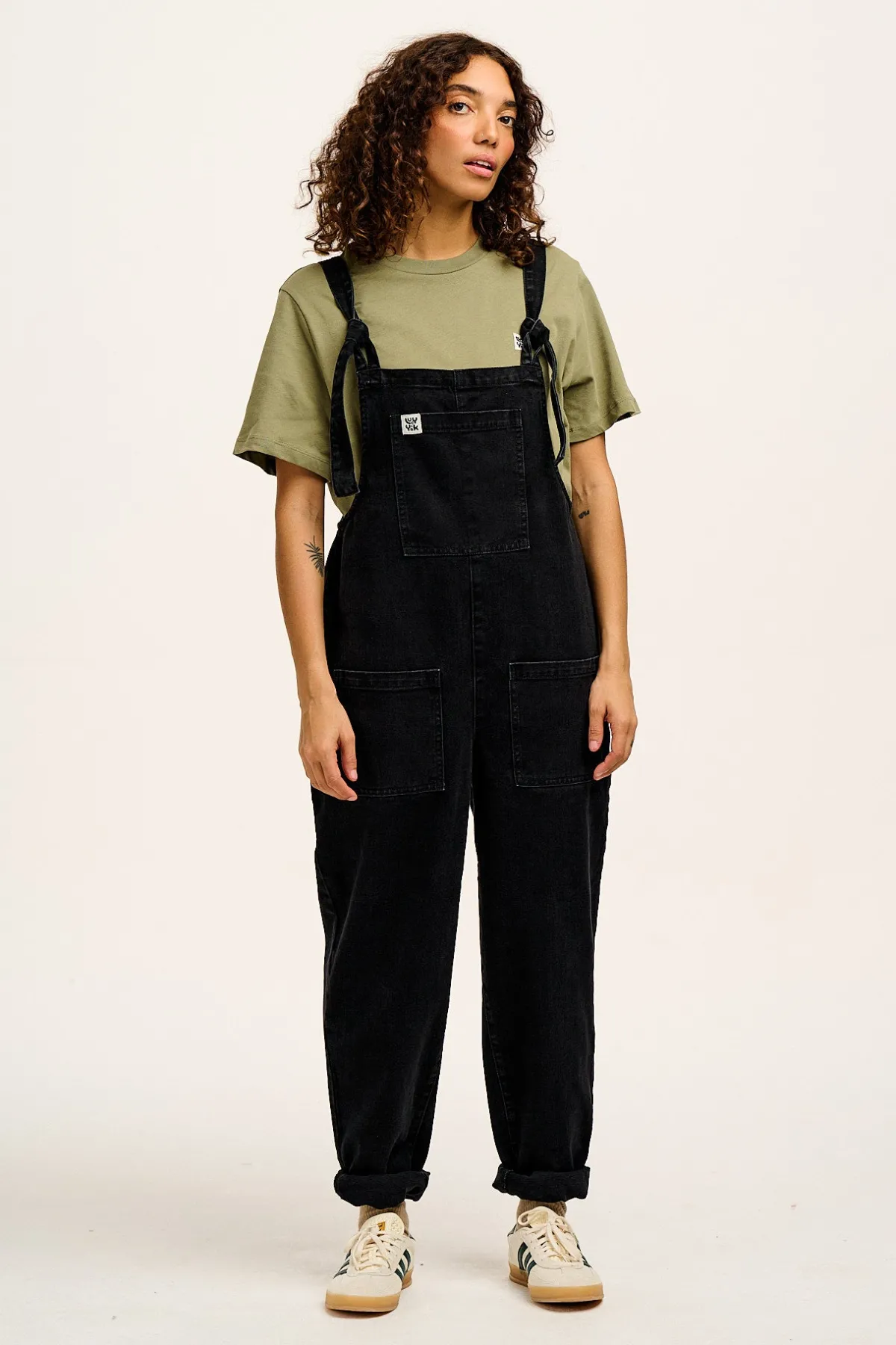 Clearance Original - Denim Dungarees in Washed Black All Dungarees|All Workwear