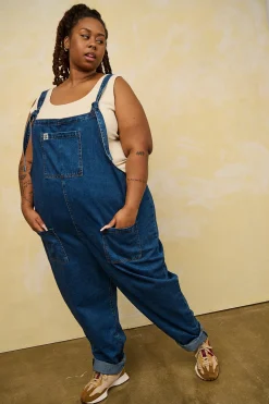 Fashion Original - Denim Dungarees in Mid Wash Blue All Dungarees|All Workwear