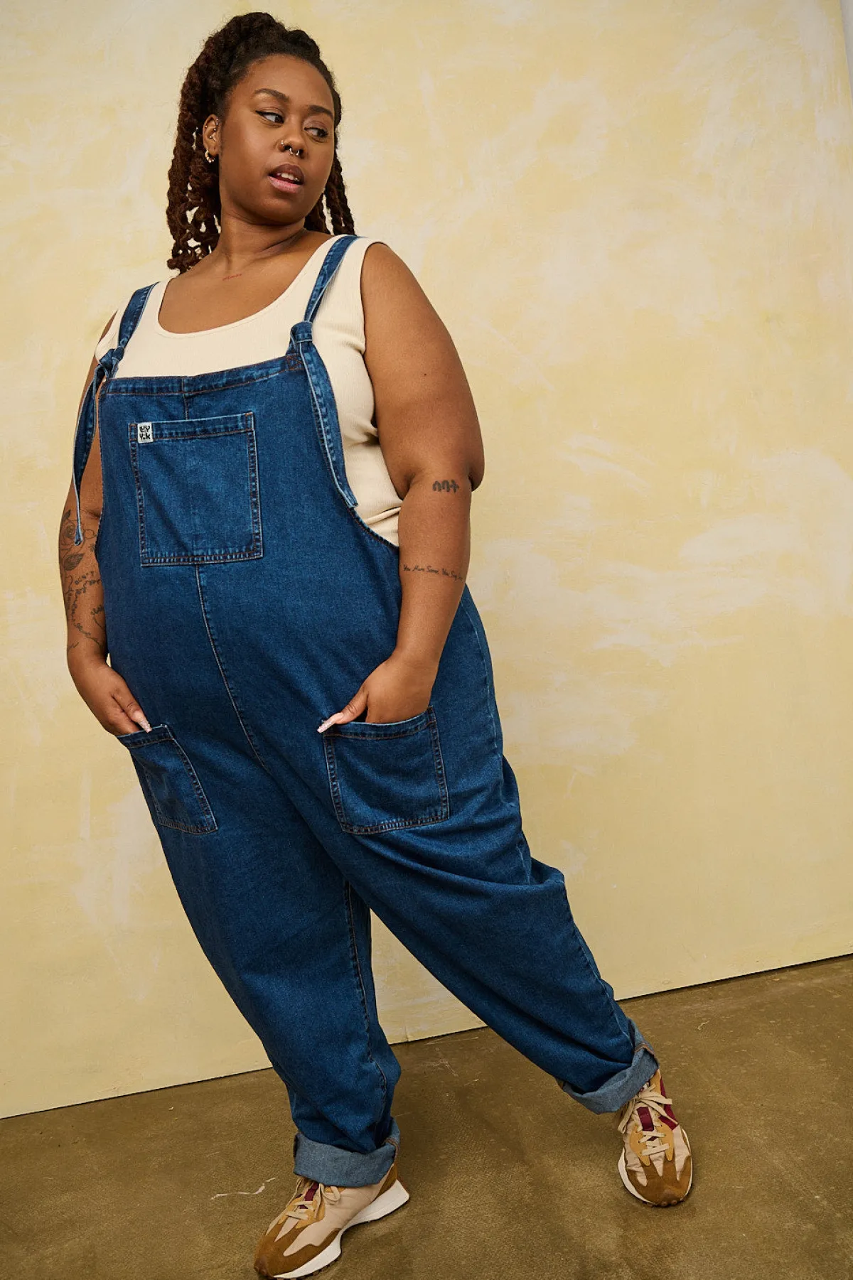 Fashion Original - Denim Dungarees in Mid Wash Blue All Dungarees|All Workwear