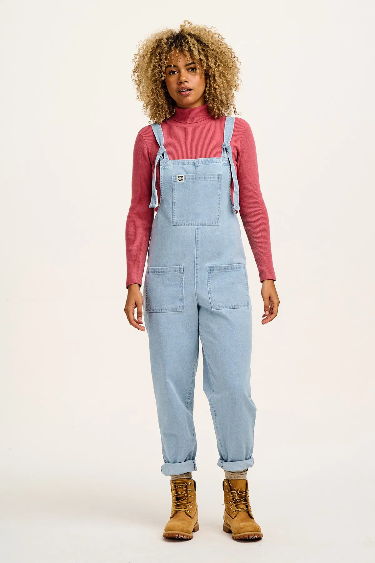 Best Original - Denim Dungarees in Light Wash Blue All Dungarees|The Original - Tapered