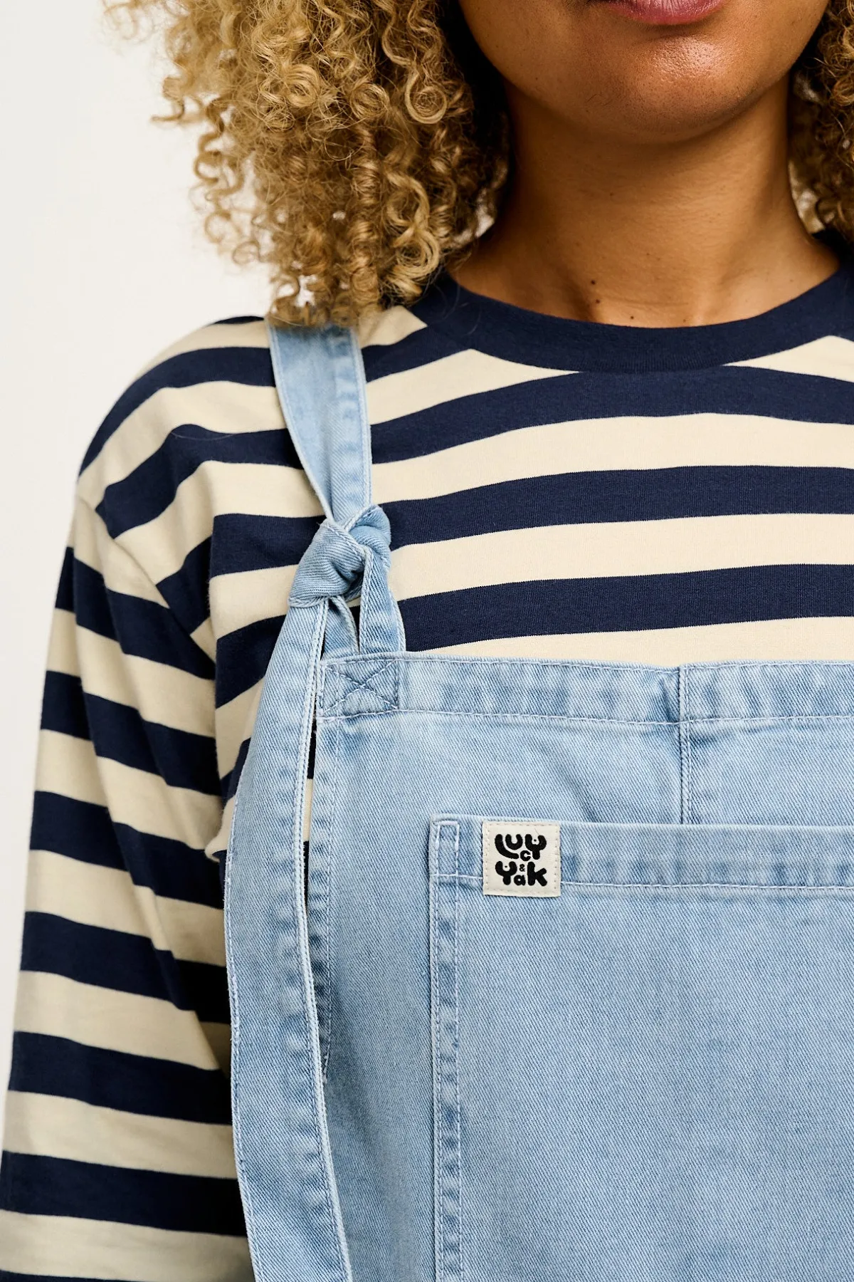 Best Original - Denim Dungarees in Light Wash Blue All Dungarees|The Original - Tapered
