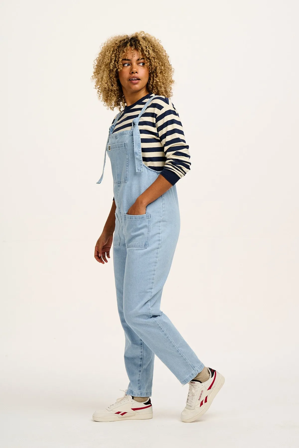 Best Original - Denim Dungarees in Light Wash Blue All Dungarees|The Original - Tapered