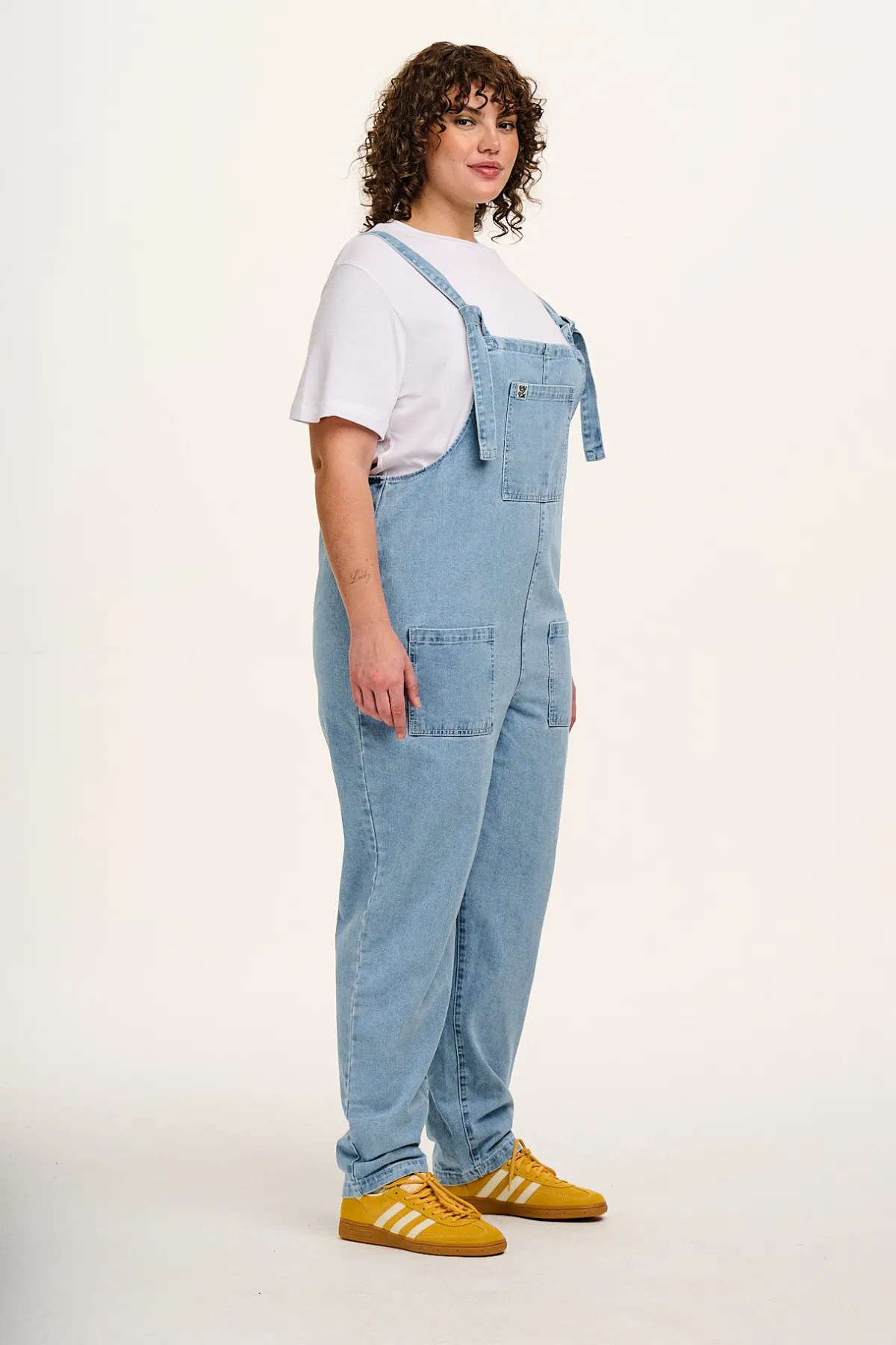 Best Original - Denim Dungarees in Light Wash Blue All Dungarees|The Original - Tapered