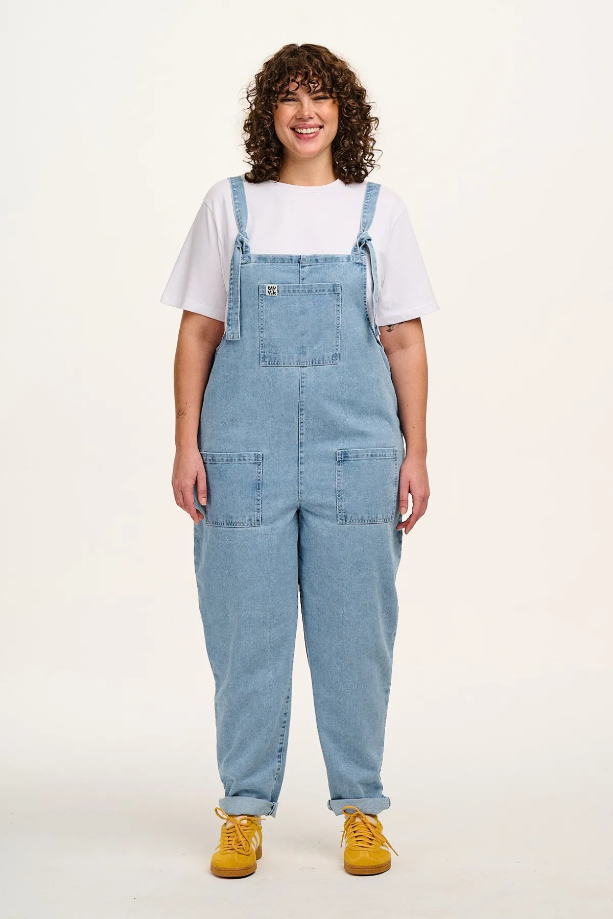 Best Original - Denim Dungarees in Light Wash Blue All Dungarees|The Original - Tapered