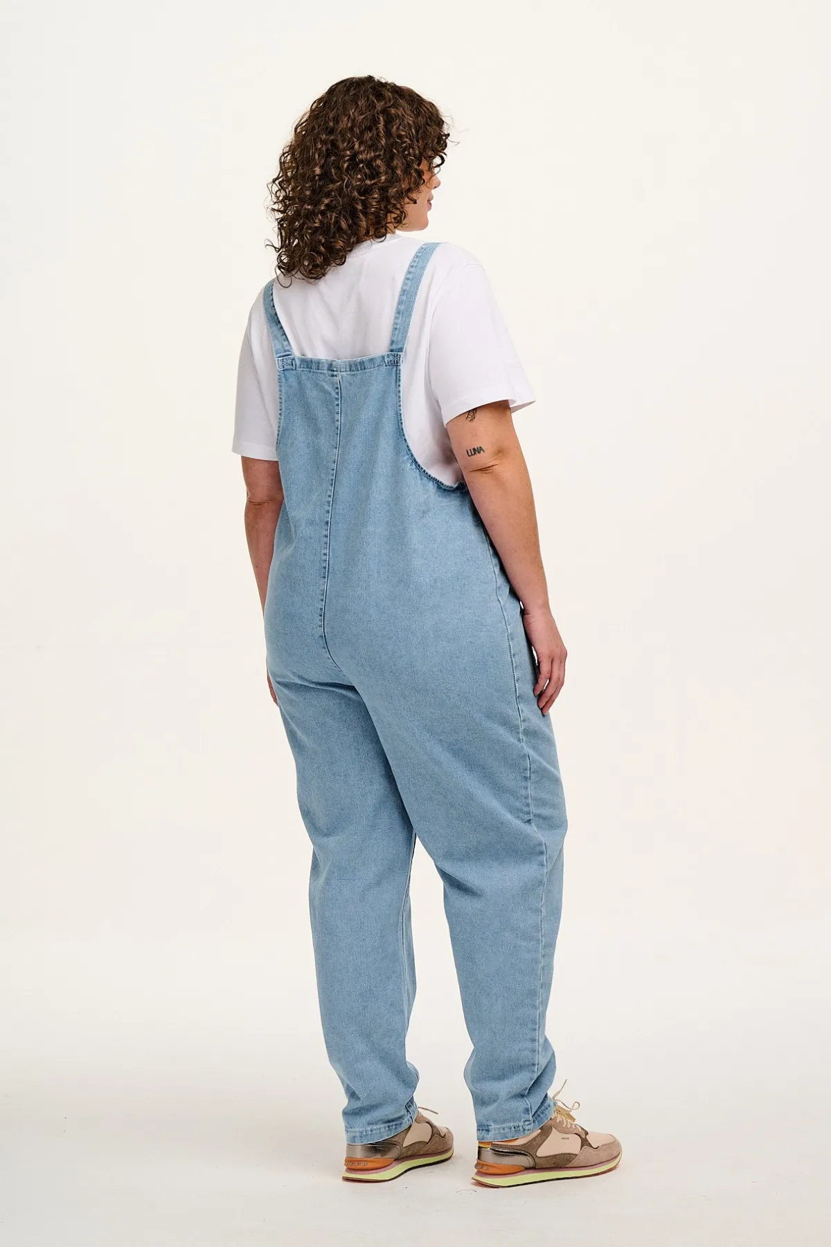 Best Original - Denim Dungarees in Light Wash Blue All Dungarees|The Original - Tapered