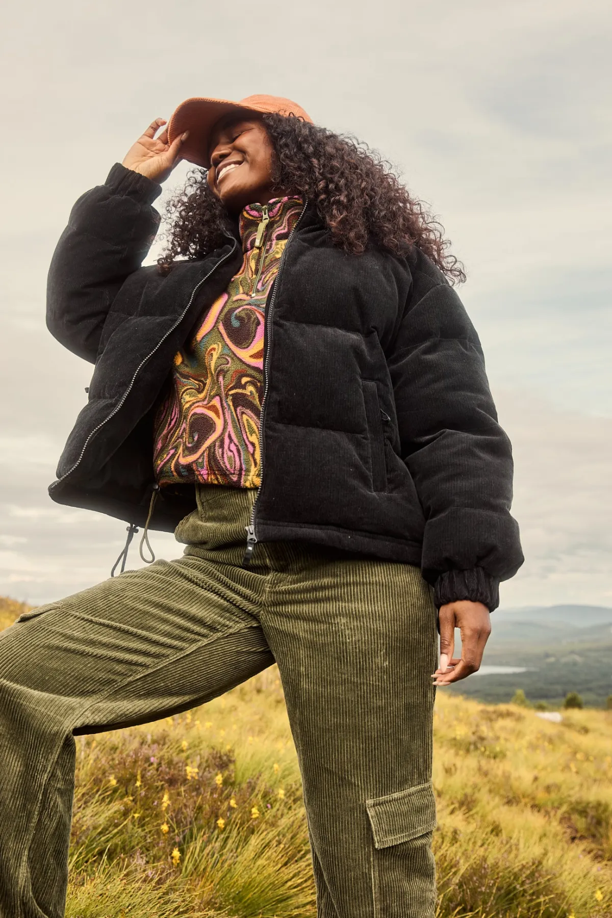 Sale Paloma - Corduroy Puffer Jacket in Black All Outerwear & Knitwear|Jackets