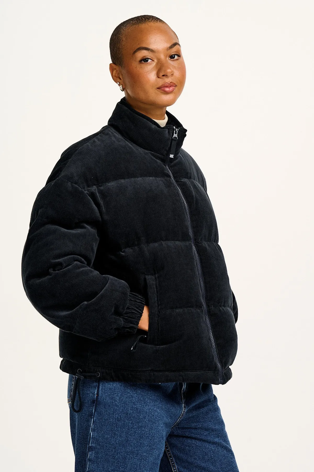 Sale Paloma - Corduroy Puffer Jacket in Black All Outerwear & Knitwear|Jackets