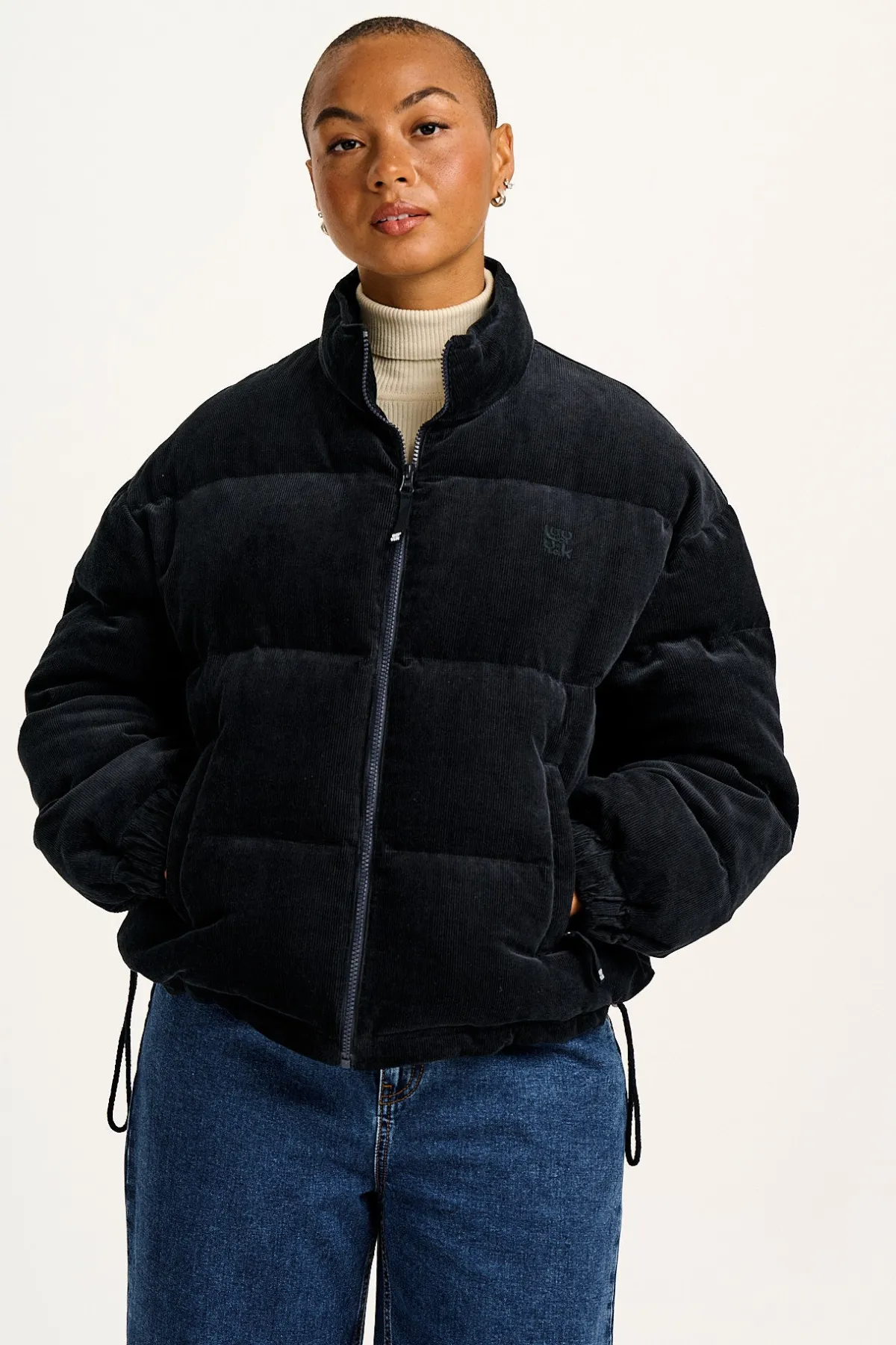 Sale Paloma - Corduroy Puffer Jacket in Black All Outerwear & Knitwear|Jackets